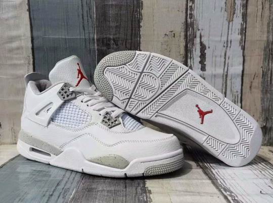 (image for) AIR JORDAN 4 Retro White Grey Red Men's Shoes-15